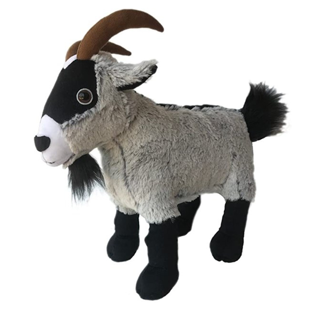 Factory Custom Goat Stuffed Animal Adorable Standing Sheep Doll Wild LIfe Plush Pillow Toys for Kids