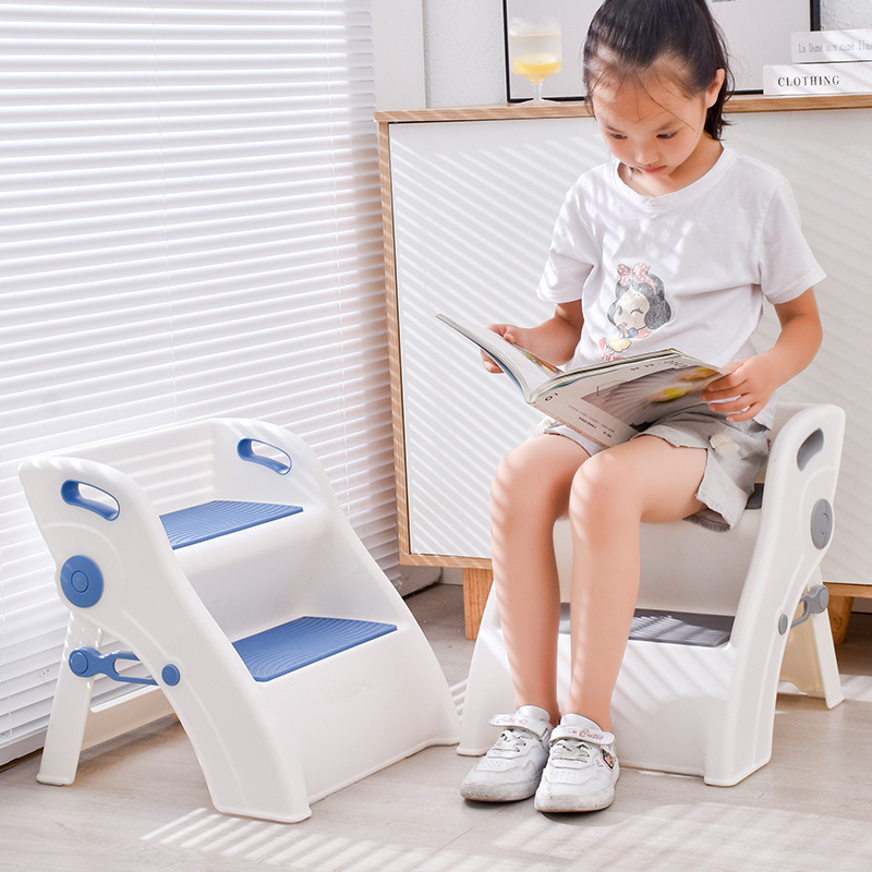 Children potty exercise plastic foldable ladder kids step stool