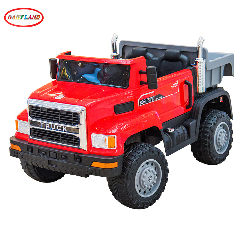 BABYLAND Hot Child Electr Truck  car With Rear Dumper power 12v Battery 4 Motors kids ride Car