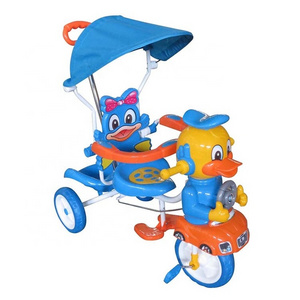 CUTE DUCK KIDS TRICYCLE BIKE STROLLER BABY TRICYCLE KIDS TRIKE WITH CANOPY