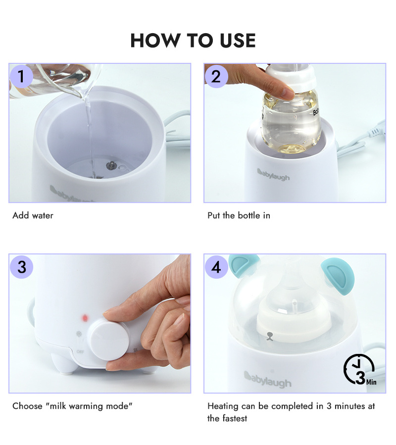 In Stock Hot Sale 200w Baby Breast Defrosting Milk Warming Baby Food Heating Sterilizing Milk Bottle Warmer Portable