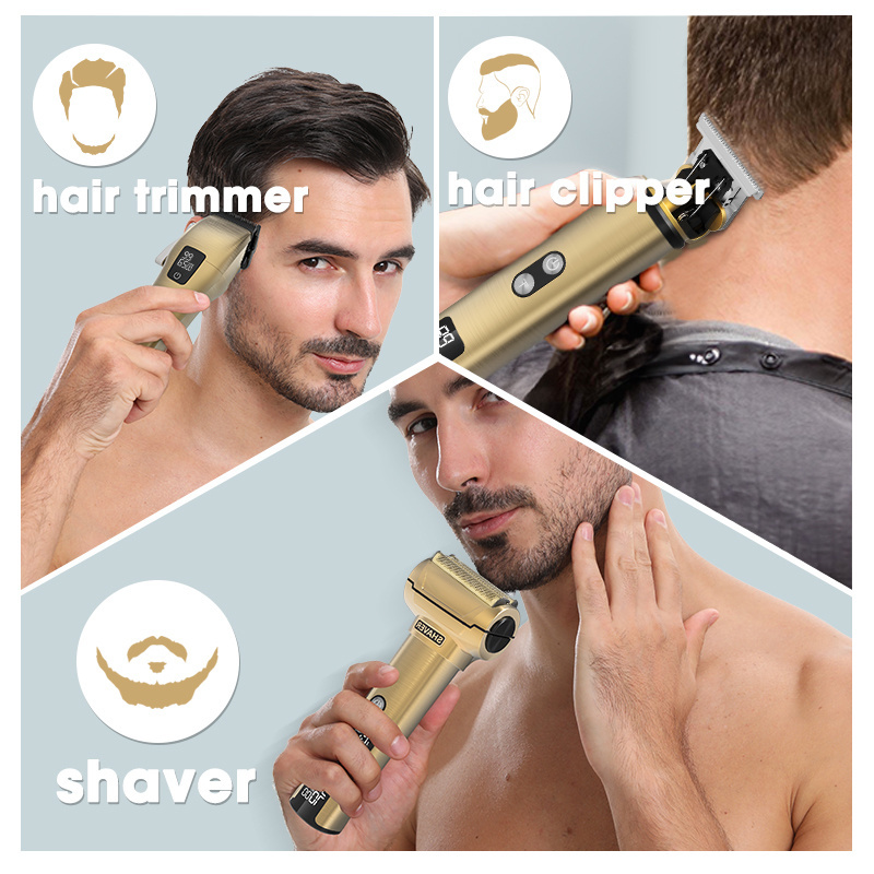 Lanumi 109 luxury All Metal Electric Cutter Body Face Hair Trimmer Clipper for Men Cordless Hair Clipper Blade Full Set