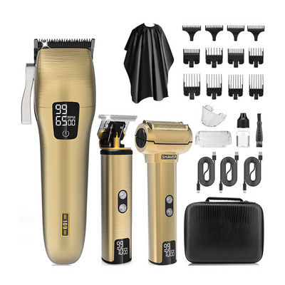 Lanumi 109 luxury All Metal Electric Cutter Body Face Hair Trimmer Clipper for Men Cordless Hair Clipper Blade Full Set