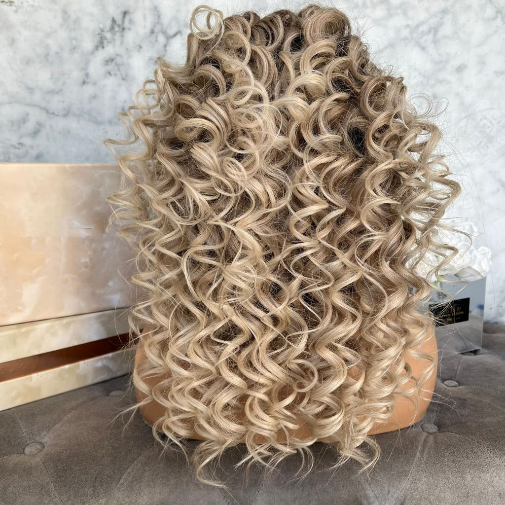 Freedom Wig Ombre Ash Blonde Color Loose Curly Fashion Style Raw Vietnamese Human Hair Full HD Lace Wigs For Women