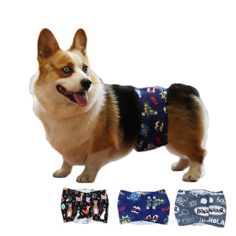 XS - XL Washable Male Dog Belly Wrap, Dog Diapers Male , High Absorbing Puppy & Doggy Diapers Male