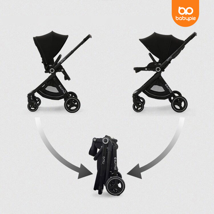 luxurious 3in1 stroller baby 4 in 1 High landscape Light Folding Pram Can Sit Can Lie Ultra-light Portable 4 Wheel Baby stroller