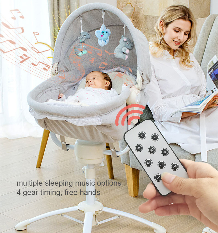 2024 Practical Newborn Hot Sale Baby Cot Folding Cribs Swing Bed Cradle