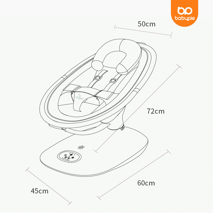 OEM Custom Multifunction Baby Rocking Chair Automatic Baby Cradle Swing New Born Bouncer Electric Rocker Chair For Baby