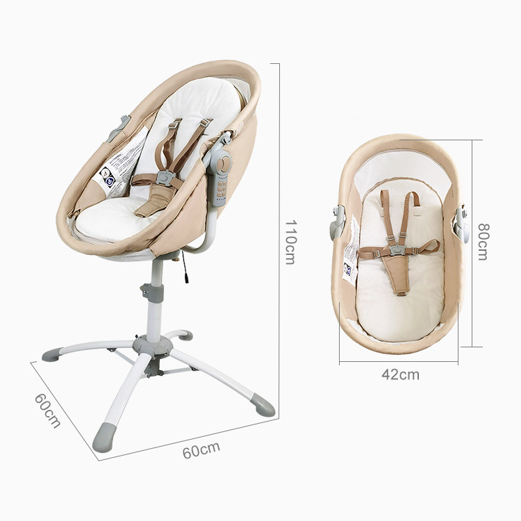 Customized Logo Auto Baby Swing Electric Crib Cradle Infant 4 In 1 Baby Swing Baby Swing 3 In 1