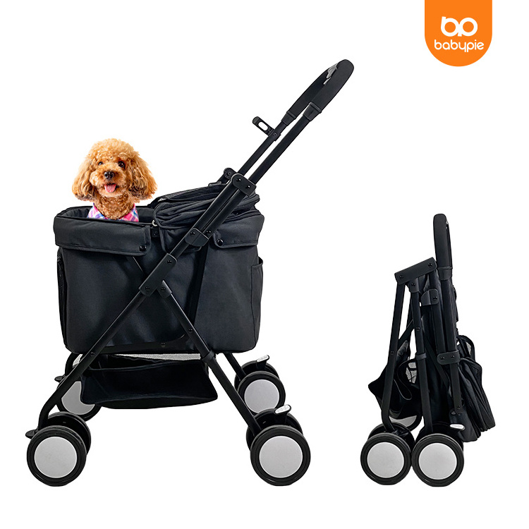 New Designer Detachable Luxury 4 Wheels Portable Folding Pet Dog Cat Carrier Pet Stroller For Travel