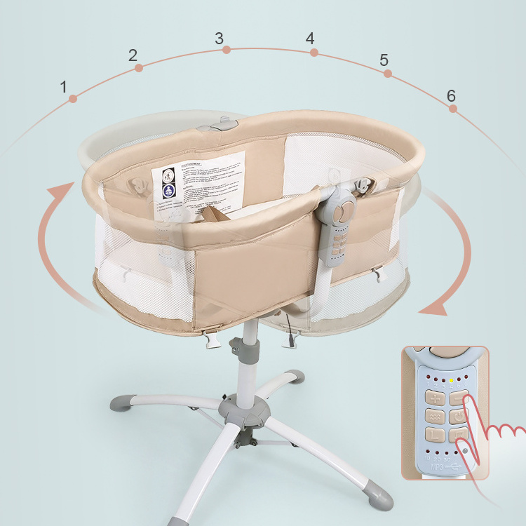 New Born Baby Rocking Chair Portable Infant Bassinet 3 In 1 Multifunction Baby Automatic Cradle Swing Bed Electric Crib For Baby