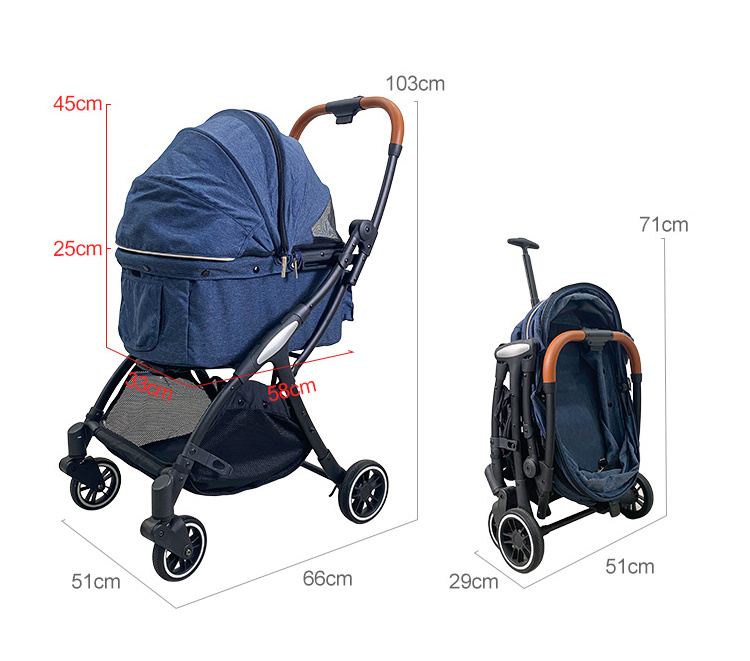 Pet Stroller Detachable Pet Strollers For Large Dogs Dogs Strollers Pet