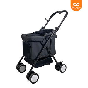 Customized pet stroller cat dog show trolley pet carrier with wearable eva wheels for pet stroller