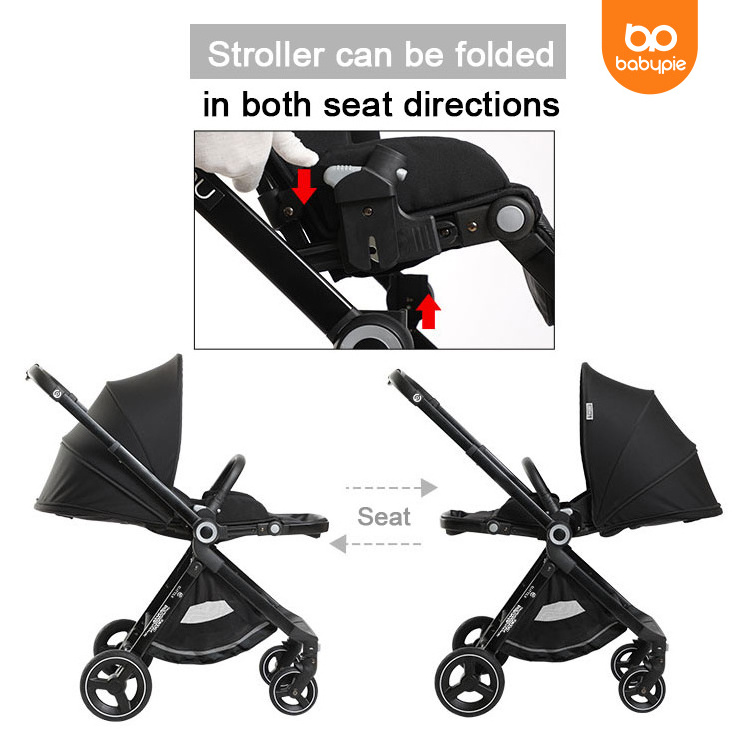 luxurious 3in1 stroller baby 4 in 1 High landscape Light Folding Pram Can Sit Can Lie Ultra-light Portable 4 Wheel Baby stroller