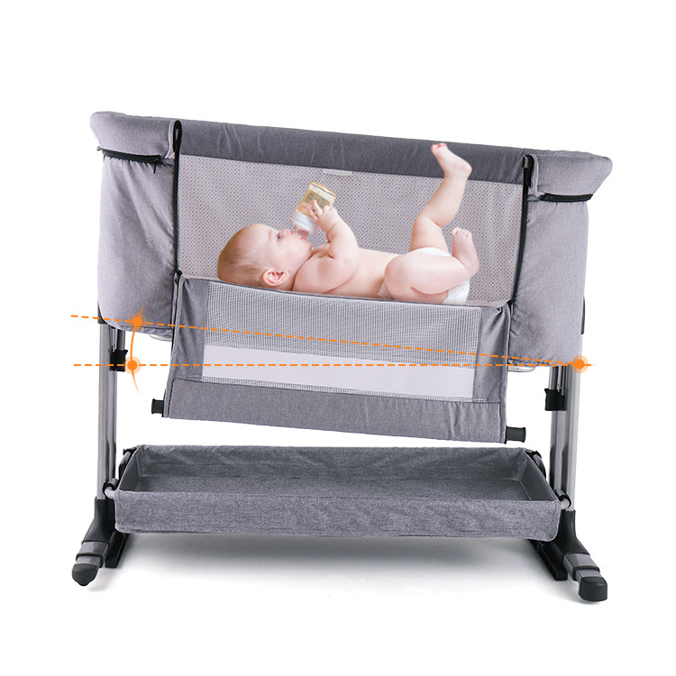 New Born Foldable Baby Crib Bed Multifunction Infant Carry Cot Folding Swing Crib Portable Baby Crib For Sale