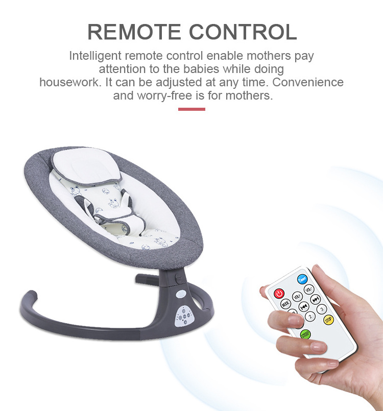 Wholesale Remote Control Newborn Auto Swing Folding Baby Rocking Chair Baby Rocker Electric Automatic Swing For Babies