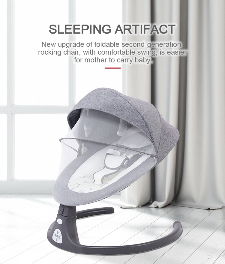 Wholesale Remote Control Newborn Auto Swing Folding Baby Rocking Chair Baby Rocker Electric Automatic Swing For Babies