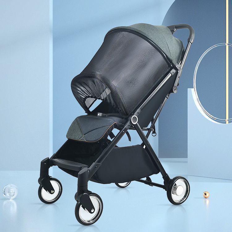 Wholesale baby stroller can sit and lie aluminum alloy material light and compact