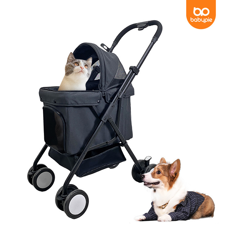 Multicolor wholesale pet stroller detachable foldable stroller wagon for dog and cat