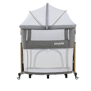 Playkids  Mosquito Net european rocking-crib portable cot kids cradle bedside bassinet bed baby cribs Playpen