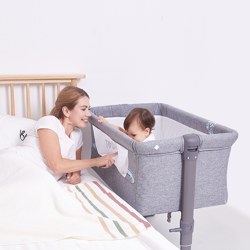 Hot Sell Baby Cribs Portable Foldable Baby Cot Crib Bed Bassinet Carry Cot for Babies Metal Eco-friendly Modern Kid Crib 340