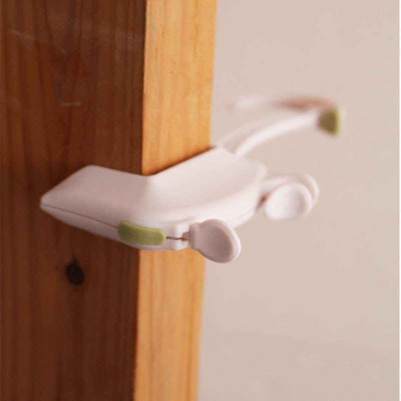 Child Proof Door Lock & Pinch Guard  For Door Knobs & Lever Handles Easy to Install No Tools or Tape Required  Baby Safety