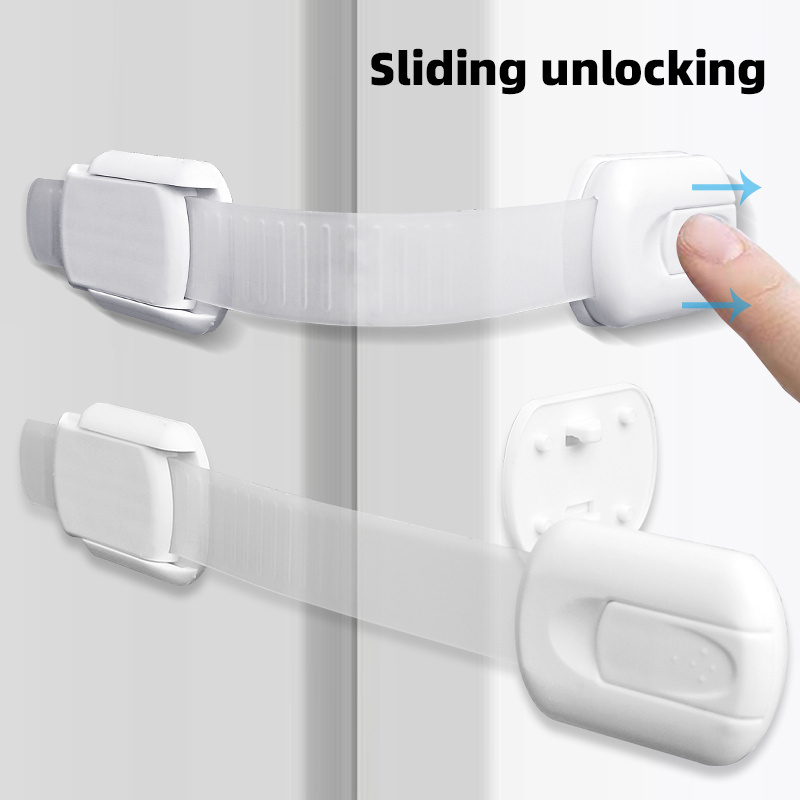 Toilets Seat Fridge Latches No Drilling Drawer Cupboard Oven Refrigerator Adhesive Baby Proofing Cabinet Strap Locks