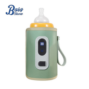 Leather Baby Feeding Bottles Warmer Constant Temperature Portable Usb Baby Bottle Warmer in outdoor