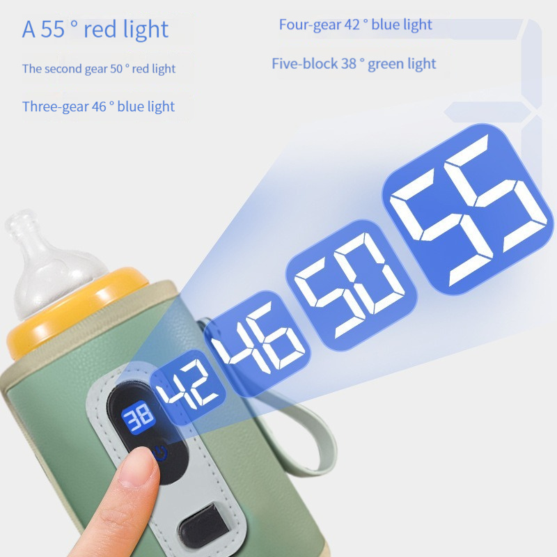 Leather Baby Feeding Bottles Warmer Constant Temperature Portable Usb Baby Bottle Warmer in outdoor