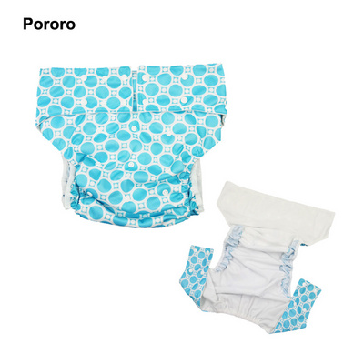 Waterproof PUL  print elderly diaper in bulk Adult Cloth Diaper Pants Incontinence Pants Diaper