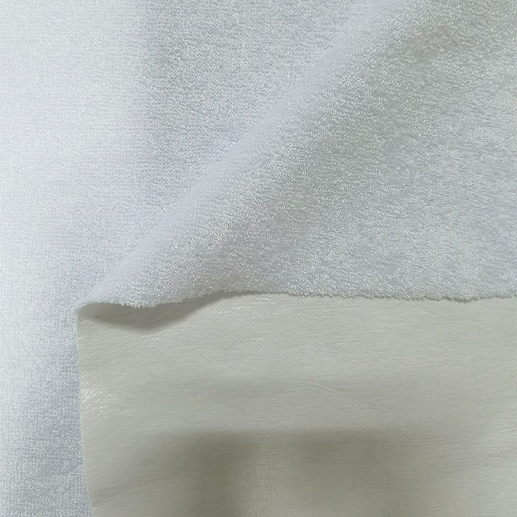 Eco-friendly Pul Fabric Bamboo Terry Cloth Bamboo Terry Laminated Pul Fabric Stretch Cotton Loop Terry Fleece Towelling Fabric