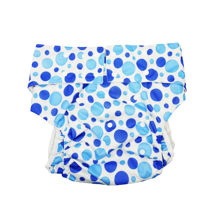 Waterproof PUL  print elderly diaper in bulk Adult Cloth Diaper Pants Incontinence Pants Diaper