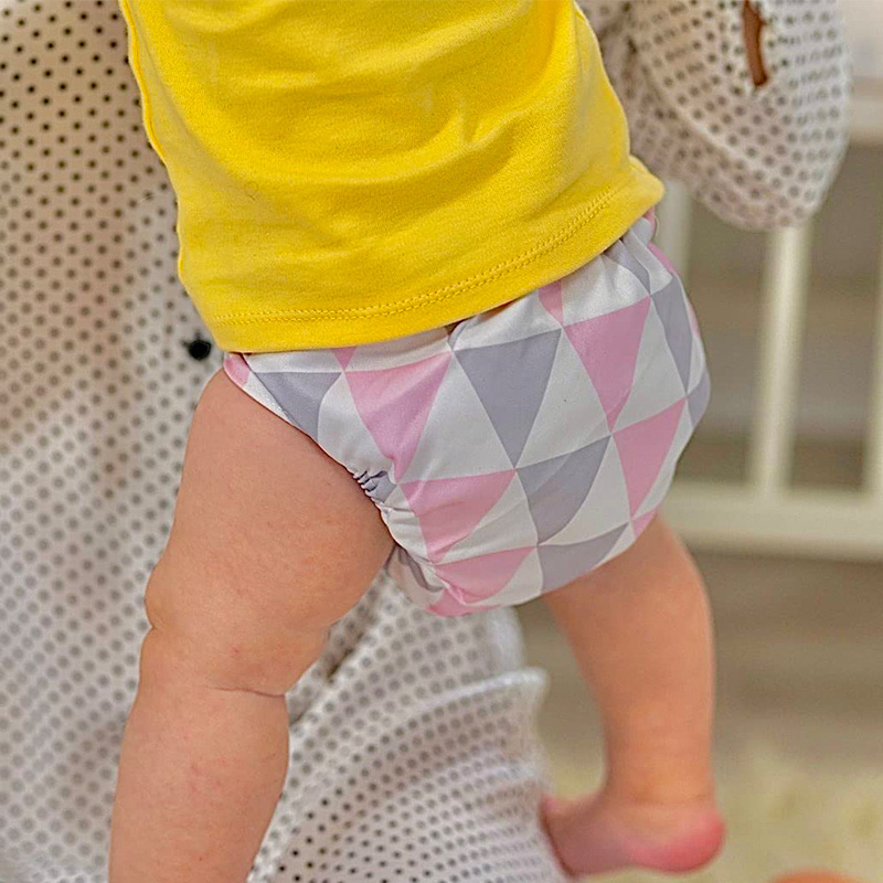 Babyshow Double Gusset Reusable OEM Washable Baby's Cloth Nappy Waterproof Polyester Cloth Diapers For Baby