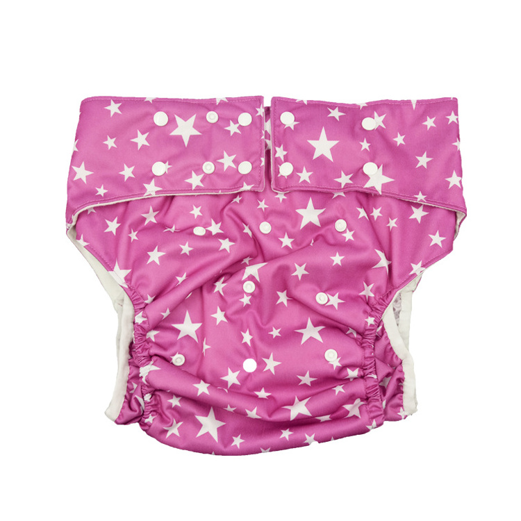 Waterproof PUL  print elderly diaper in bulk Adult Cloth Diaper Pants Incontinence Pants Diaper