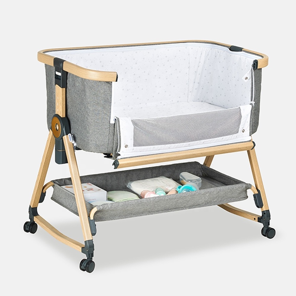 Purorigin New Arrival Foldable Baby Crib Multifunctional King Size Kids' Cribs At Home For Babies Newborn Infant Toddler Adults