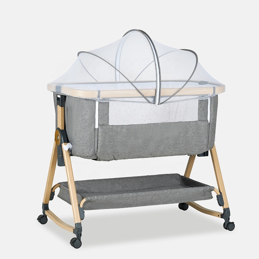 Purorigin New Arrival Foldable Baby Crib Multifunctional King Size Kids' Cribs At Home For Babies Newborn Infant Toddler Adults