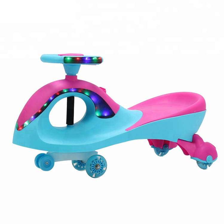 Purorigin Kids walking kids twist car ride on car kids electric swing  wiggle twist car with light and music