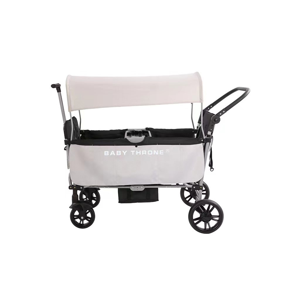 Purorigin exclusive multifunctional portable steel stroller wagon outdoor camping stroller baby carrier for two kids baby assist