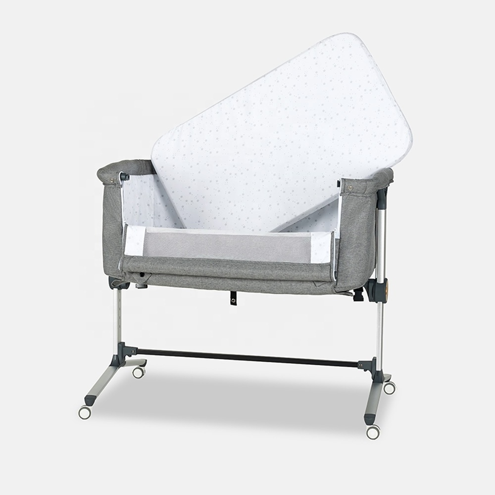 Purorigin High Quality Lead The Industry Small Folding Cot King Size Baby Beside Sleeper Portable Cribs For Babies