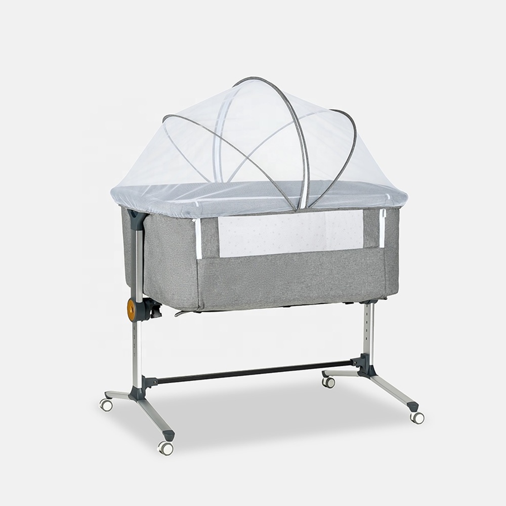 Purorigin High Quality Lead The Industry Small Folding Cot King Size Baby Beside Sleeper Portable Cribs For Babies