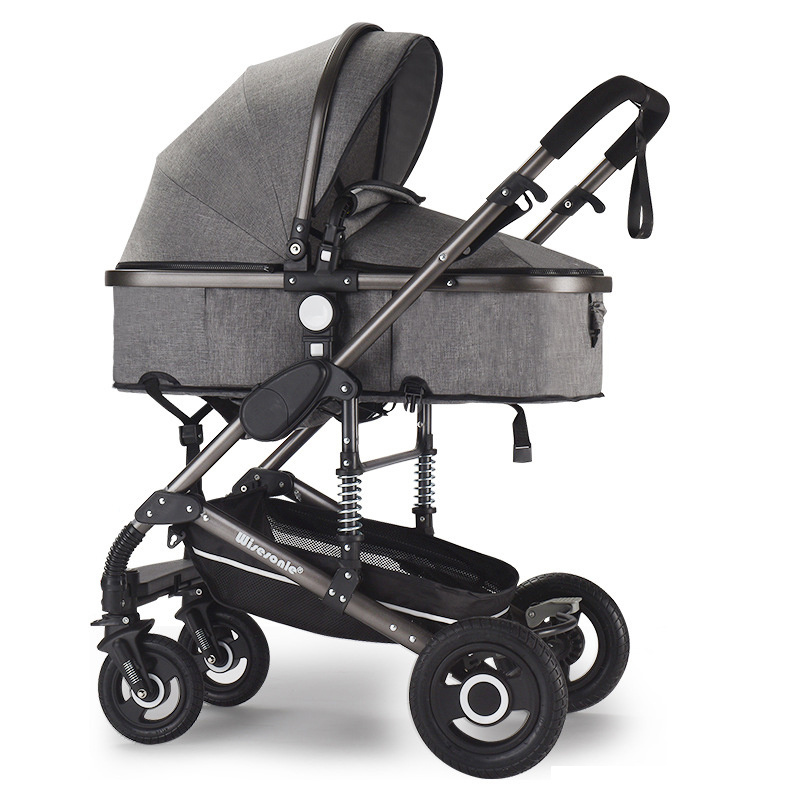 Purorigin 2024 OEM/ODM  baby stroller luxury style 2 in 1 baby stroller with EVA rear-wheels adjustable  baby pushchair