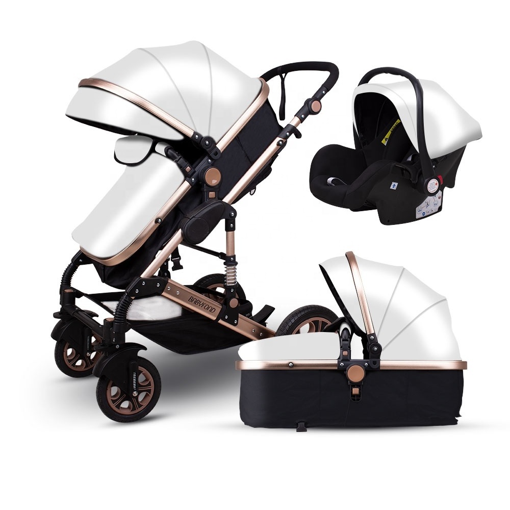 Fast Shipping foldable cheap baby stroller 3 in 1 luxury baby pram strollers walkers with car seat