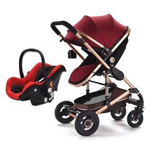 Purorigin Baby Girl Buggy Pushchairs Stroller Sets 3 in 1 Baby Luxury Baby Stroller Sets for 0-3 Years OEM/ODM