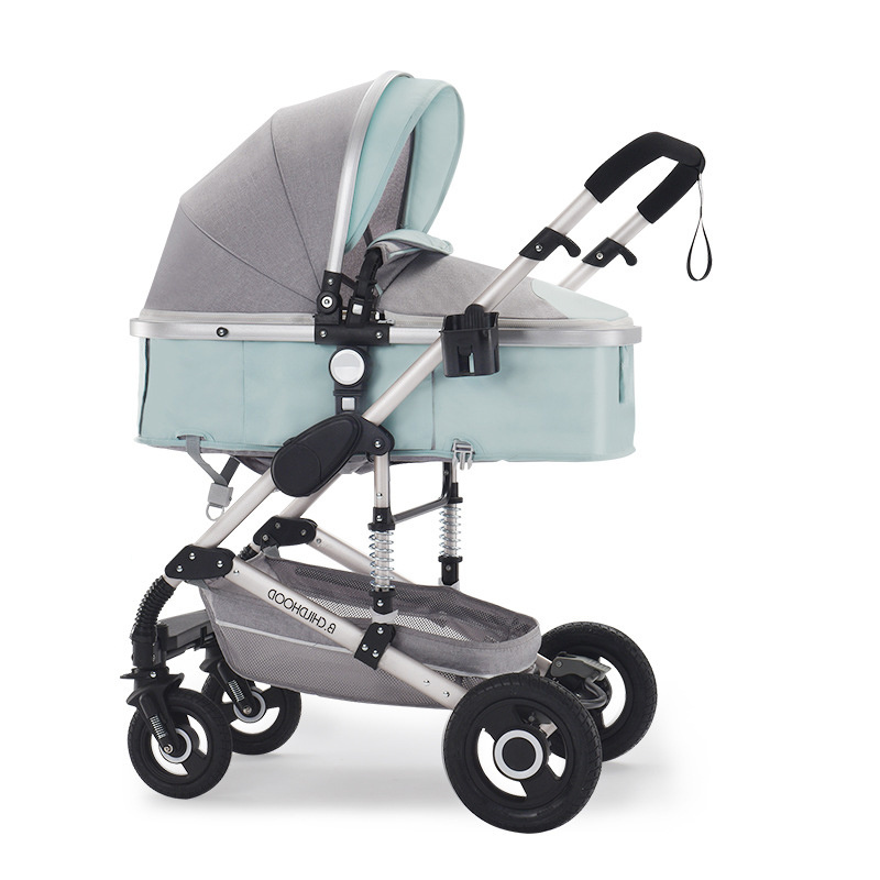 Purorigin 2024 OEM/ODM  baby stroller luxury style 2 in 1 baby stroller with EVA rear-wheels adjustable  baby pushchair