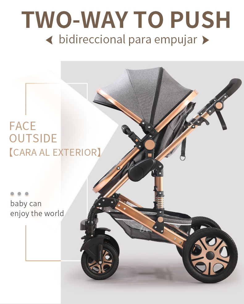 Purorigin top selling high quality foldable baby stroller 4 in 1 pram carrier baby pram with car seat and mommy bag