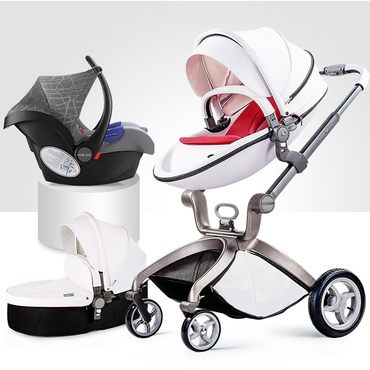 Purorigin Hot sale baby stroller 3 in 1 high quality travel system luxury baby pram baby strollers with bassinet and car seat