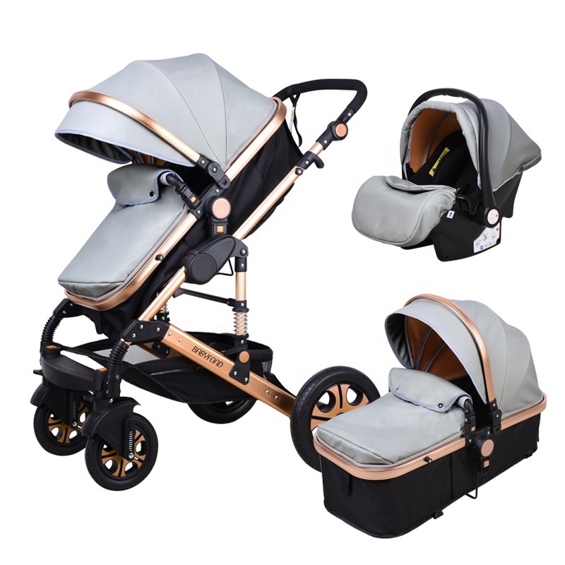 Fast Shipping foldable cheap baby stroller 3 in 1 luxury baby pram strollers walkers with car seat