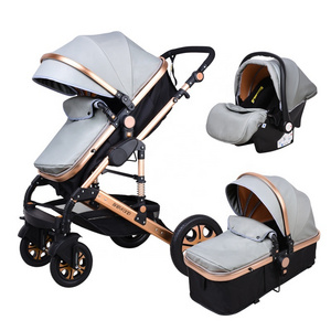 Fast Shipping foldable cheap baby stroller 3 in 1 luxury baby pram strollers walkers with car seat