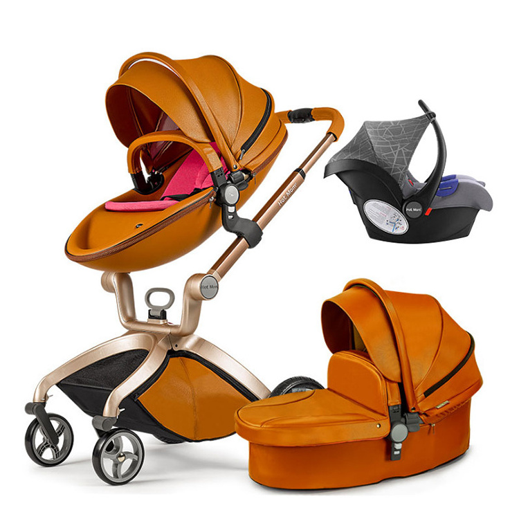 Purorigin Hot sale baby stroller 3 in 1 high quality travel system luxury baby pram baby strollers with bassinet and car seat