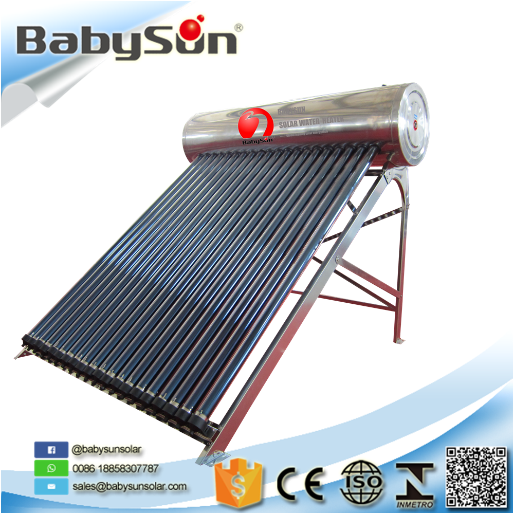 Factory price solar water heater lebanon 100L 200L 300L high pressurized solar water heater kits